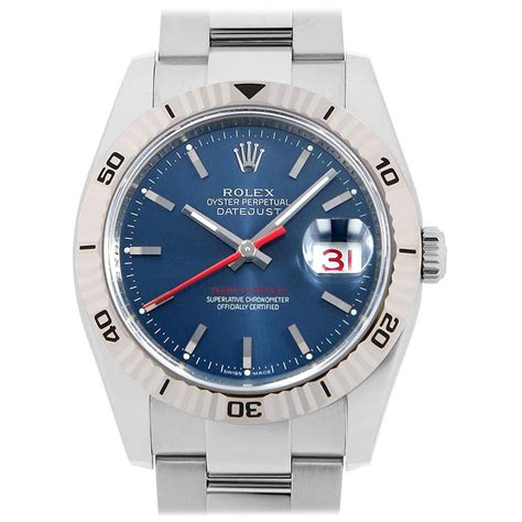 Vendesi Rolex Ternograph 116264 blue 3 row oyster bracelet